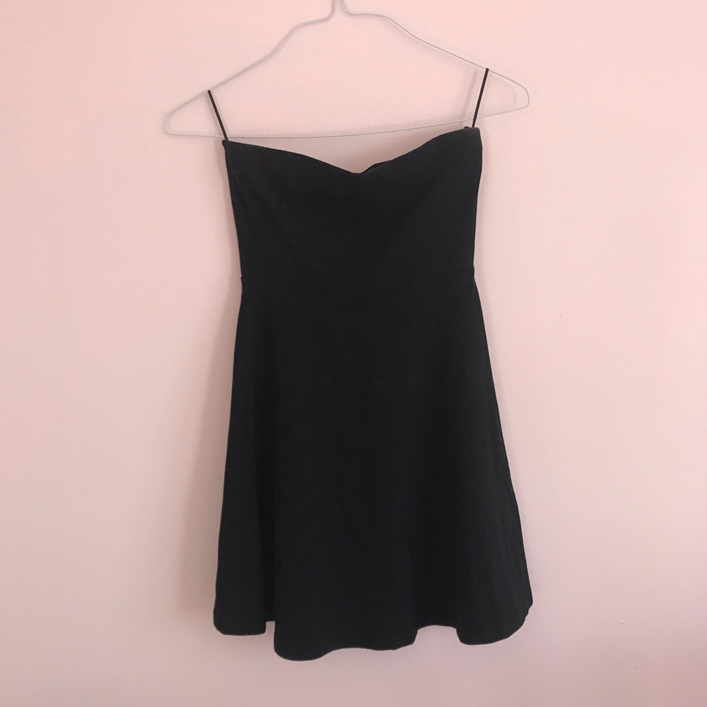 Express black strapless dress
